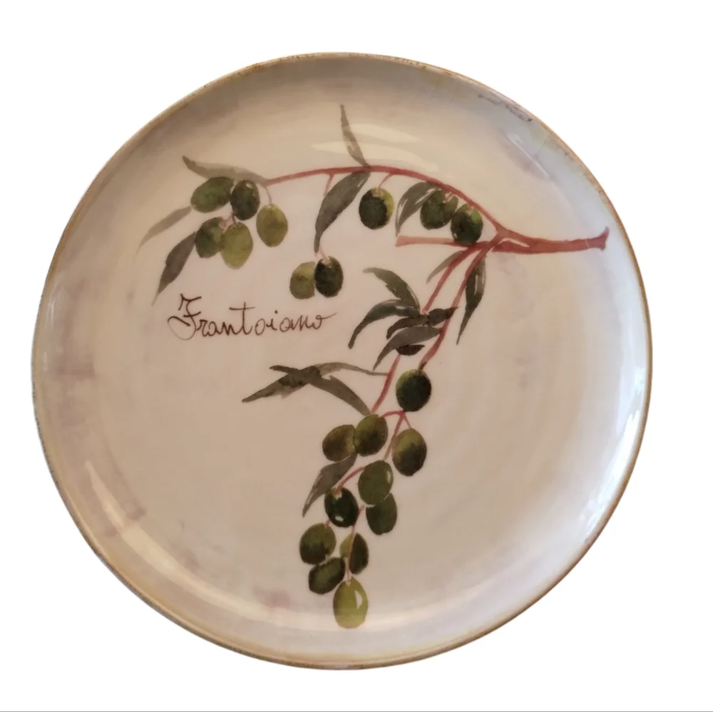 Crate&Barrel Plates Appetizer Olive Made in Italy 7